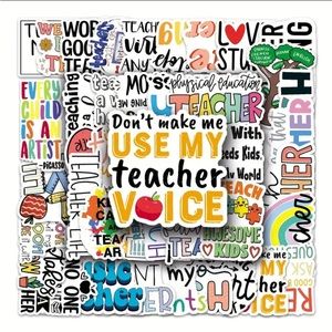 50pcs Teacher Graffiti Stickers